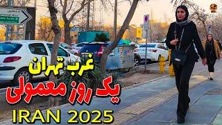 Normal Day Tehran - Walking Tour on West - IRAN 2025 4k