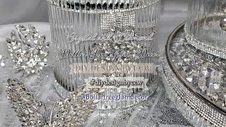 New! Crystal and Diamond DIY Dollar Tree Glam Décor and Decorative Tray | 2024 Glam Home Décor Ideas