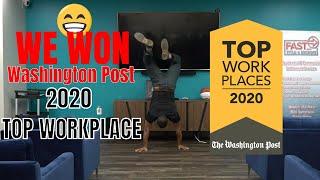 Watch Melvin Yates' Hilarious Headstand for The Washington Post's Top Workplaces 2020 Award!