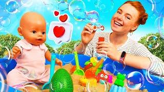 Spielzeug Video mit Baby Born Puppen - Das Spielzeug im Schokoladenei. Spielspaß mit Irene