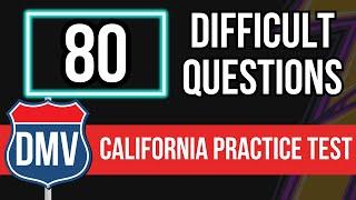 California DMV Practice Test 2024 - For Seniors and New Permit (80 Difficult Questions)