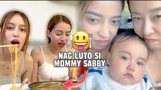 NAG LUTO SI MOMMY  BABY CALYX ANG POGI NAMAN  #sabbyandsophia #yajifigueroa #yabby #babycalyx