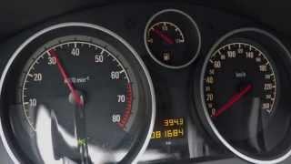 Opel Astra H  1.4 90 PS acceleration 0-140 km/h Beschleunigung