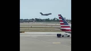 USAF C-17 Globemaster takeoff Chicago O’Hare | Happy Fourth of July!