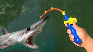 $5 TOY FISHING ROD Catches BIG FISH!!!