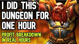 I DID THIS DUNGEON FOR ONE HOUR: Profit breakdown in real hours