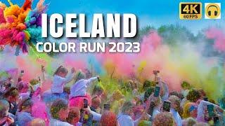 Icelanders Know How to Have Fun! Color Run Marathon 2023! Reykjavik, Iceland June, 2023