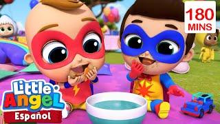 Bebé Juan come muchos snacks  | Canciones Infantiles| Moonbug Español | Little Angel
