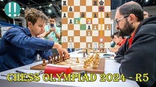 Magnus Carlsen (2832) vs Mustafa Yilmaz (2587) || Chess Olympiad 2024 - R5