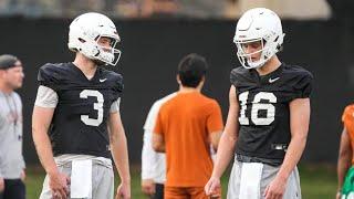 Quinn Ewers and Arch Manning in a QB Battle?! || Spring Ball is HERE