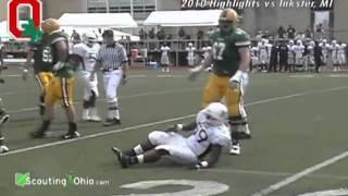 2012 Kyle Kalis - St Edward - Junior year football highlights,