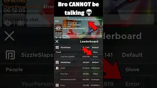 Bro CANNOT Be Talking  #roblox #slapbattles #glove #funny #shorts