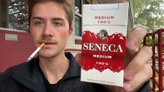 Smoking a Seneca Medium 100 Cigarette - Review