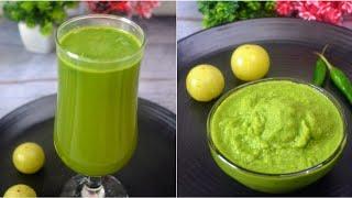 Amla Detox Drink & Amla - Coriander Chutney