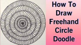 How To Draw Freehand Circle Doodle Tutorial ⭕️⁉️ Drawing Tips & Tricks | Sketchbook Ideas Pt.55