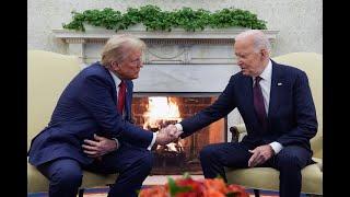 CAUGHT ON CAMERA: Trump's face to face with Joe Biden