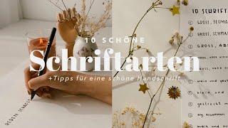 Tipps für eine schöne HANDSCHRIFT // 10 Schriftarten