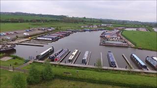 Aerial Drone Footage Aston Marina, Stone, Staffordshire, UK. 6th May 2017. Practise Flight.