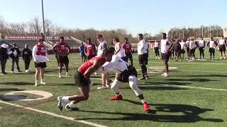 Class of 2025 lineman David Sanders at Rivals Camp