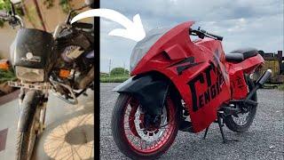 splendor modified to sports bike converted to hayabusa