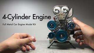 Building a 4-Cylinder Engine Model Kit - Full Metal Car Engine Model Kit