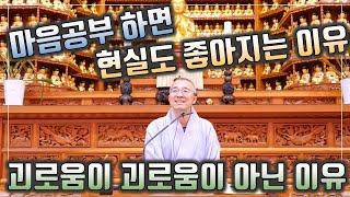 괴로움이 괴로움이 아닌 이유, 마음공부 하면 현실생활도 좋아져, 질병, 고통, 문제를 대하는 마음자세, 삶이 곧 수행이다! 비대면 법회