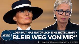 DISTANZIERTE FIRST LADY: Hut und High Heels - Die geheimnisvolle Botschaft von Melania Trumps Mode