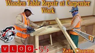 MY daily working vilog video  pakistani vlog saudi arabia today make and repair Wooden table 