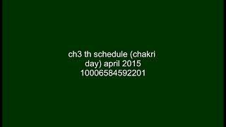 [FICTIONAL] Channel 3 schedule (Chakri Day; April 2015)