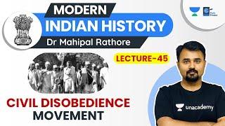 L45: Civil Disobedience Movement l Modern History | UPSC CSE 2021 l Dr Mahipal Rathore #History