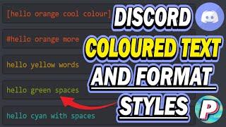 How To Make DISCORD COLOR TEXT and Text Formats (Bold Italics Underline) 2021