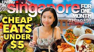 #Singapore #CHEAP EATS under $5 dollars - Food Tour + mukbang in #BUGIS street & shopping mall