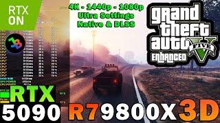 GTA 5 Enhanced Ray Tracing | RTX 5090 | R7 9800X3D | 4K - 1440p - 1080p | Maximum Settings