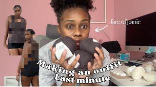 trying to make an outfit last minute | crochet with me