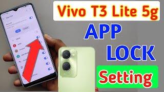 How to lock apps in Vivo t3 lite 5g/Vivo t3 lite 5g me app lock kaise kare/vivo app lock setting