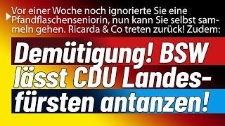 Wagenknecht lässt Landesfürsten in Berlin antanzen und Grüne treten zurück. Wann folgt der Rest?