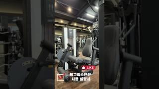 레그익스텐션 사용법 #레그익스텐션 #legextention #legexercise #다리운동 #하체운동