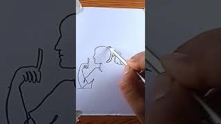 Girl oneline drawing ‍️#viral #oneline #shorts