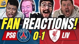 LIVERPOOL FANS INSANE REACTION TO PSG 0-1 LIVERPOOL | UEFA CHAMPIONS LEAGUE FAN REACTIONS