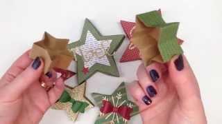 How to make a fully opening box from the Stampin' Up! UK Many Merry Stars kit