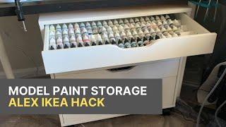 Ikea Hack: Alex drawers converted into model craft paint storage