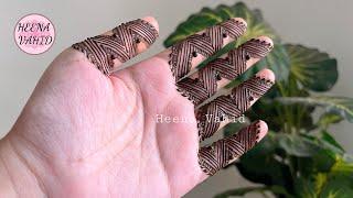 Simple Fingers Mehendi design #5 - 2024 | Heena Vahid.