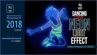 Dancing Girl Neon Light Effect in Photoshop I Sketch Station