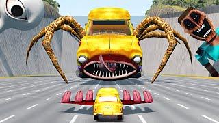 NEW CAR EATER Cars Crash Test with CAR EATER & MIMICER & WATER EYE TOWER – BeamNG.Drive