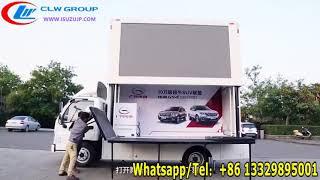 ISUZU led mobile advertising stage truck operation video