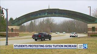 Grand Valley State University students protest tuition hike