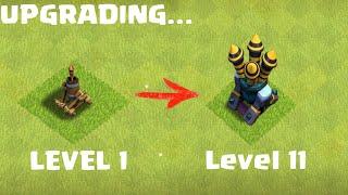 Air Defence Level 1 to 11 | air defence max in coc | air defence 1 to max | Noobgamerz_yt | #shorts