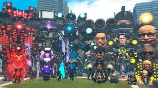 SPEAKERMAN MECHA, TV MAN BULK, CAMERAMAN MYTHIC VS 1-77 SKIBIDI TOILET BOSSES (Garry's Mod)