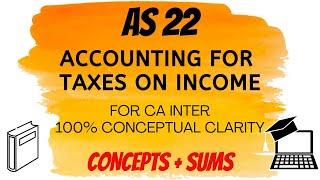 AS 22 in ENGLISH - Accounting for taxes on Income || CA Inter/IPCC || Advance Accounts