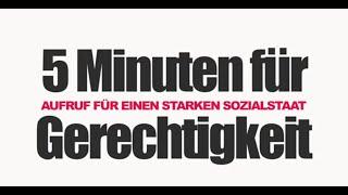 Fünf Minuten für Gerechtigkeit - Aufruf für einen starken Sozialstaat